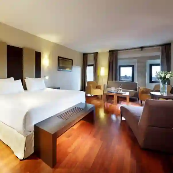 a luxury room at the 4 star eurostars hotel, Trujillo - top end accommodation on your yoga retreat